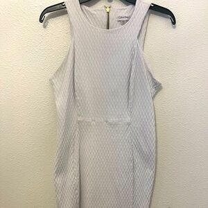 Calvin Klein size 10 white midi dress